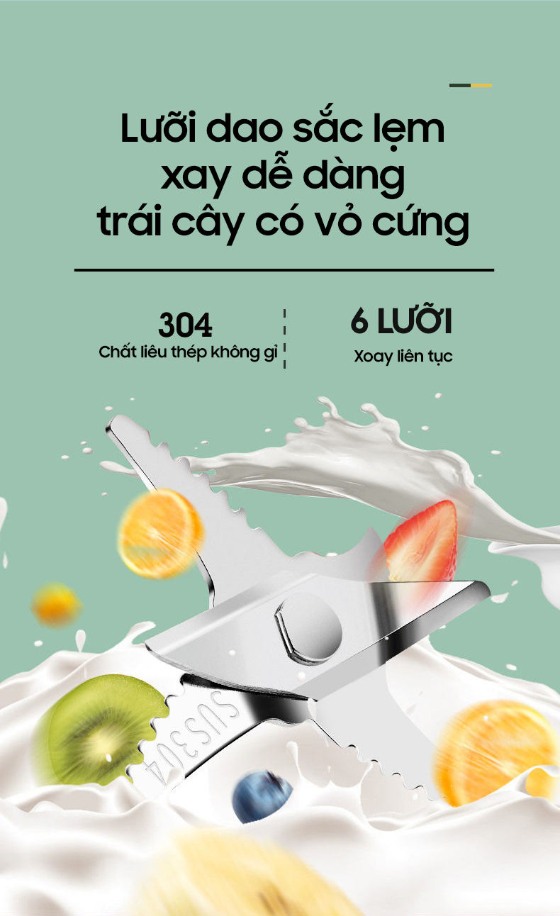 Máy xay sinh tố Jiashi DELADEP sạc USB