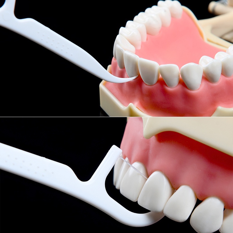 Mô tả Hộp 50 cây tăm chỉ nha khoa HOKU sợi mảnh vệ sinh kẽ răng chân nướu giá cực rẻ khi mua kèm bàn chải điện CNK01 - 2