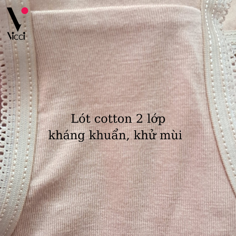 Mô tả Set 4 quần lót nữ Vicci cotton cao cấp lưng cao gen nhẹ 105 mềm mại, êm ái, kháng khuẩn khử mùi - 7