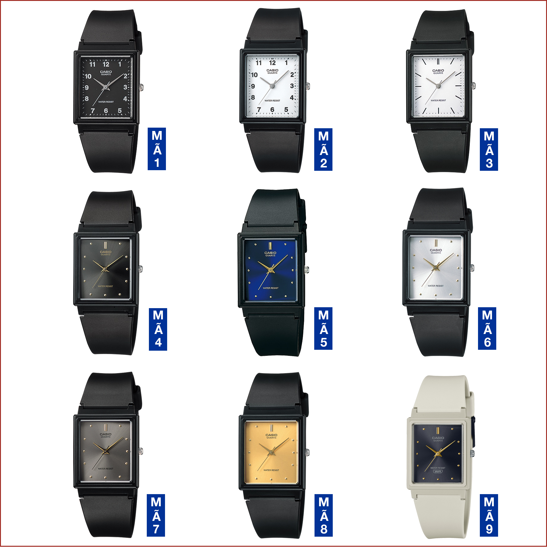 Mô tả Đồng hồ unisex dây nhựa Casio chính hãng MQ-27 & MQ-38 (tay nam nhỏ và nữ) - 1