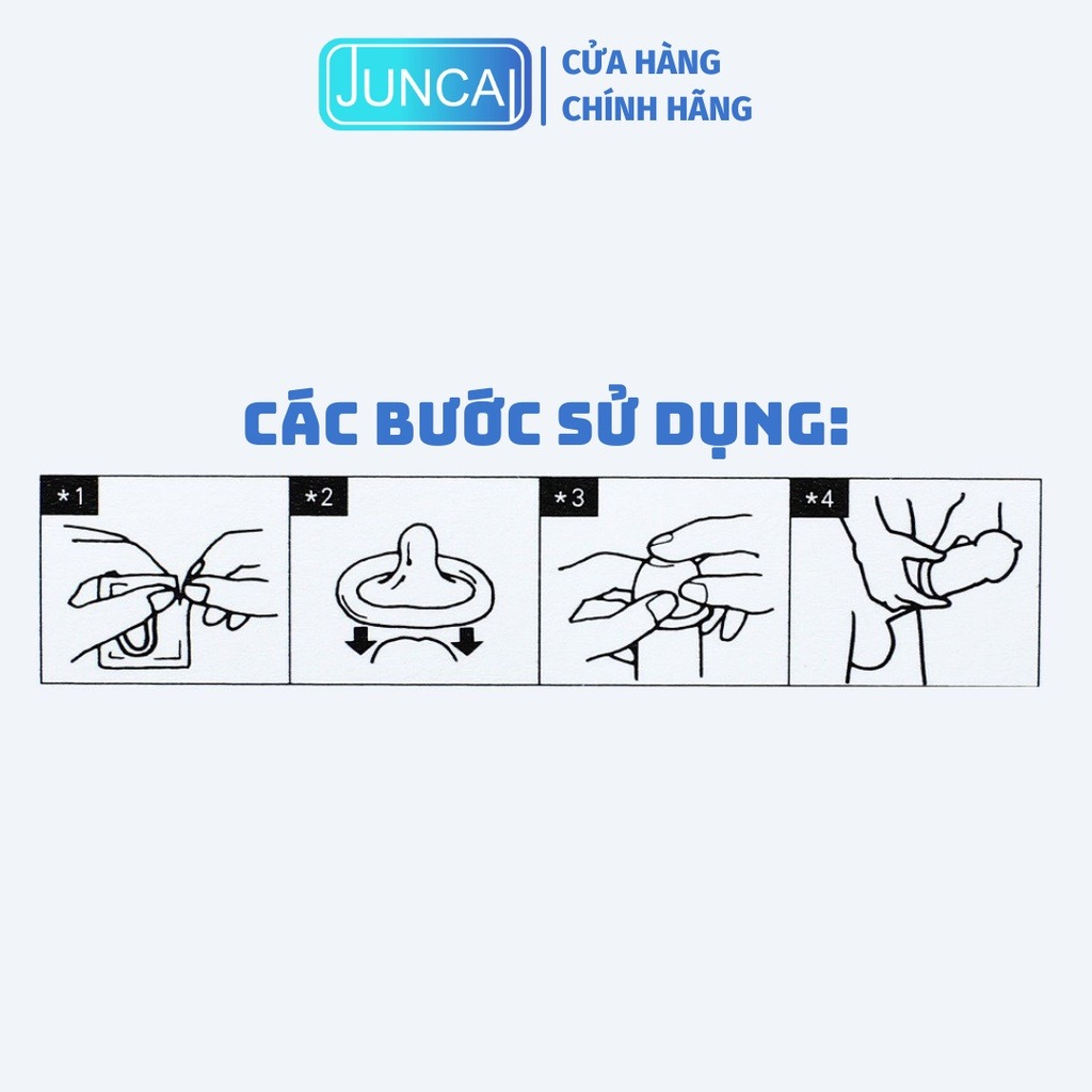 Bao cao su JUNCAI Long-term Loading hộp 3 cái siêu mỏng 001mm kéo dài ...