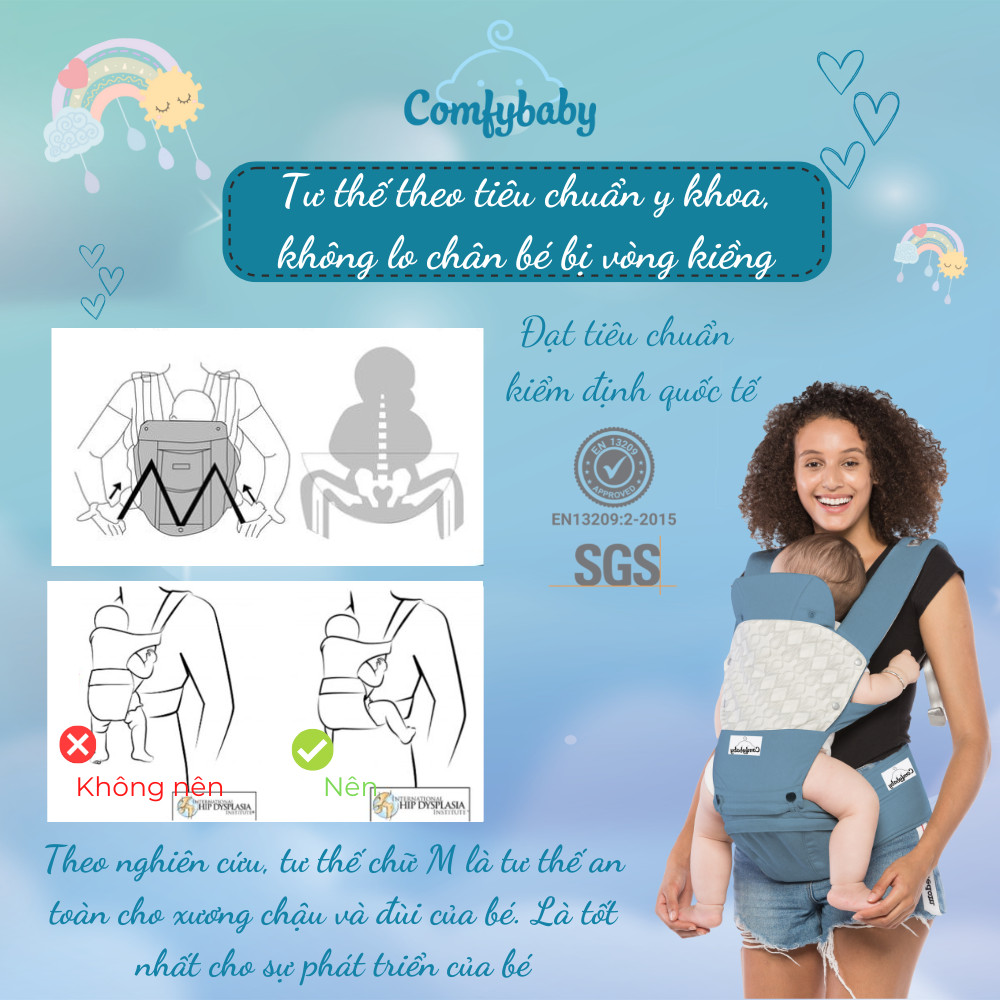 Địu Trợ Lực Cao Cấp Comfybaby