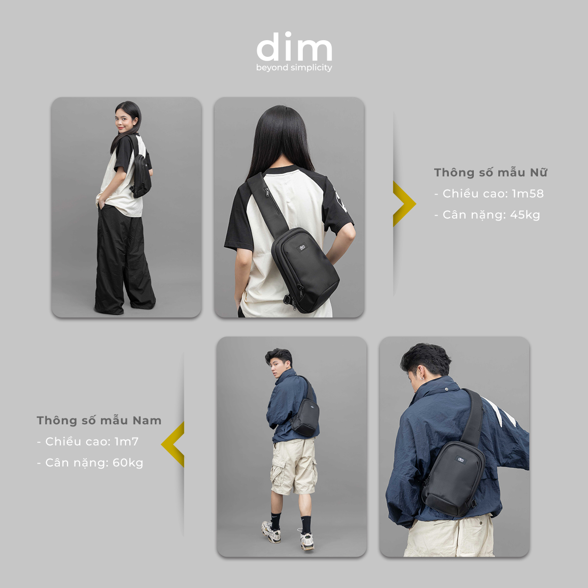 Mô tả Túi đeo chéo DIM Smart Bag - 2