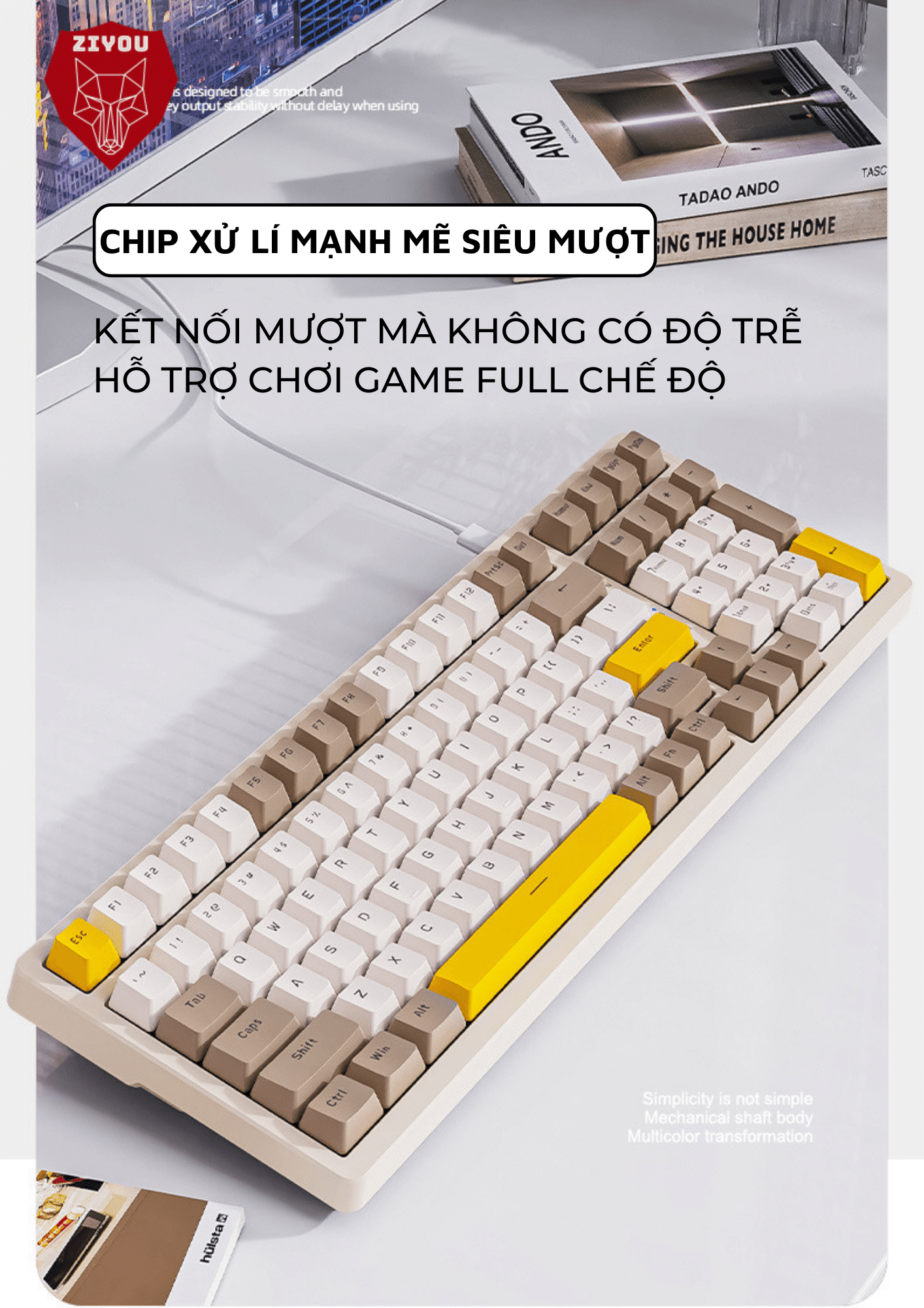 ZIYOU K3 MAX có đệm tiêu âm