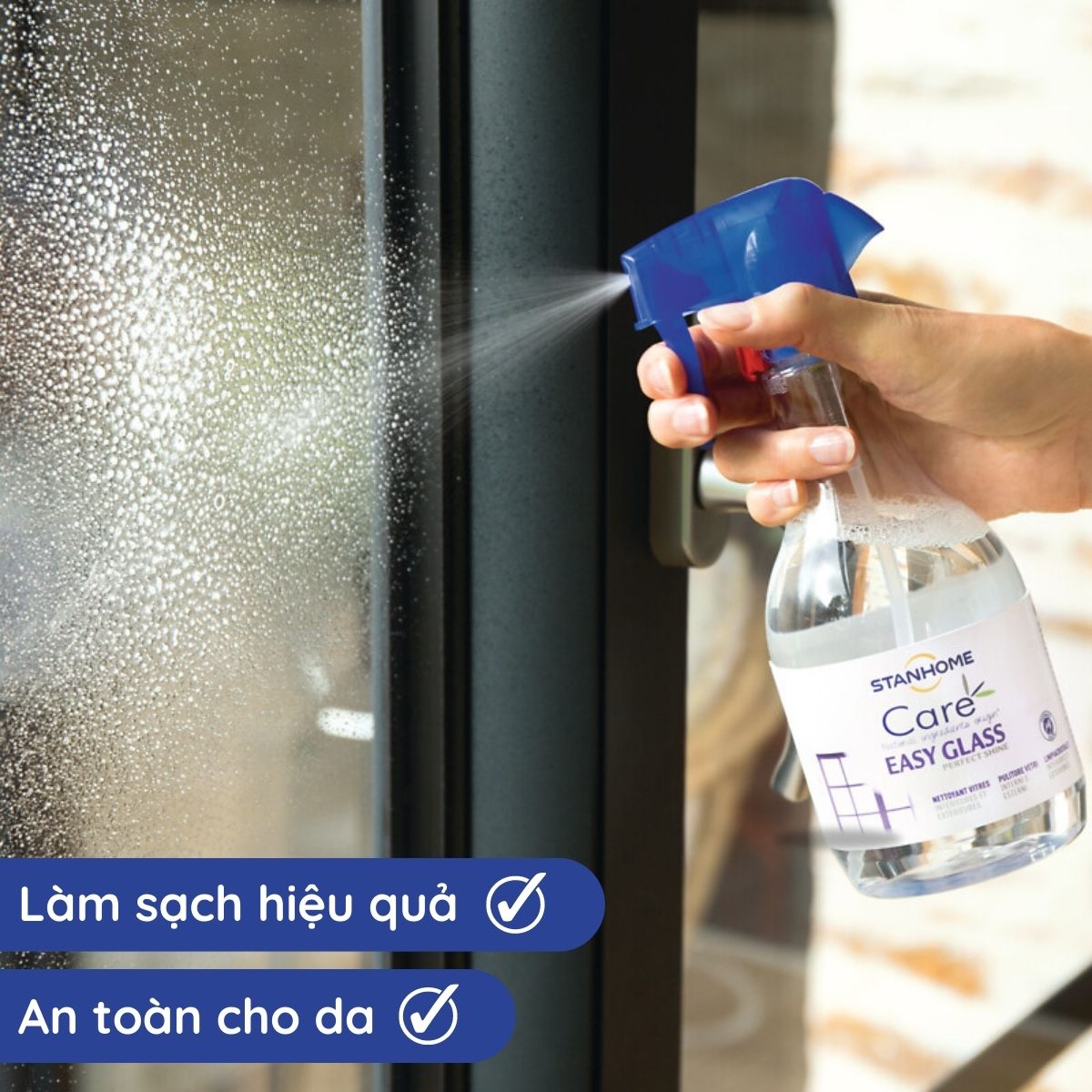 Mô tả Nước Lau Kính Hữu Cơ STANHOME Easy Glass Care Tẩy Ố Gương, Kính Không Để Lại Vệt An Toàn Da Nhạy Cảm 500ML - 1