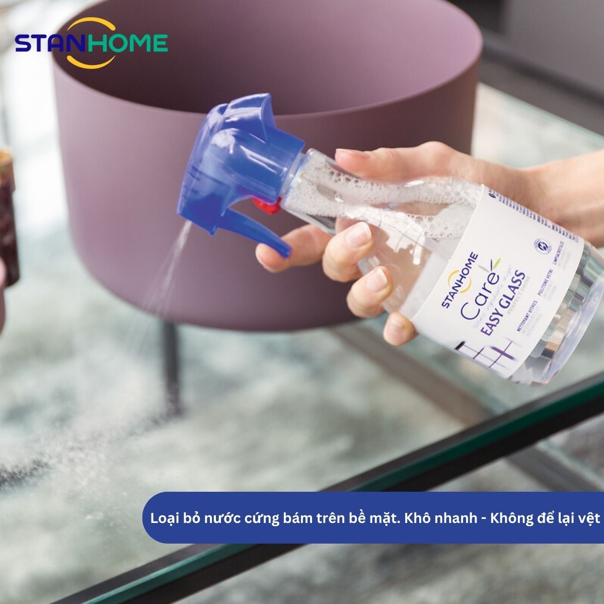 Mô tả Nước Lau Kính Hữu Cơ STANHOME Easy Glass Care Tẩy Ố Gương, Kính Không Để Lại Vệt An Toàn Da Nhạy Cảm 500ML - 2
