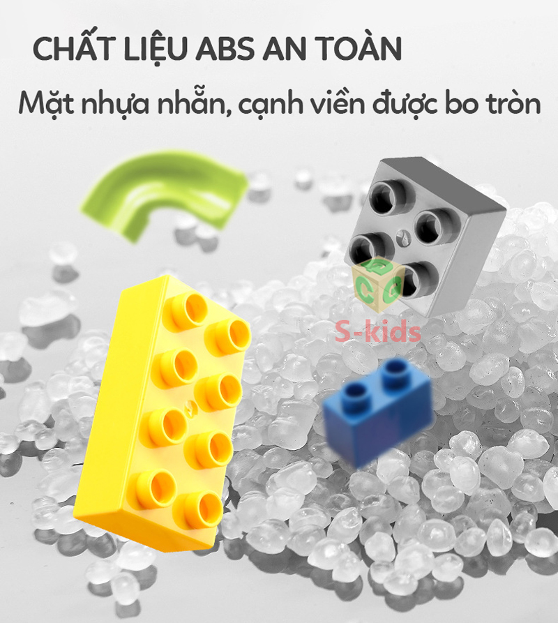 Mô tả Đồ chơi xếp hình cho bé loại to, bộ lắp ghép các khối cỡ lớn bằng nhựa ABS túi 500 gram - 3