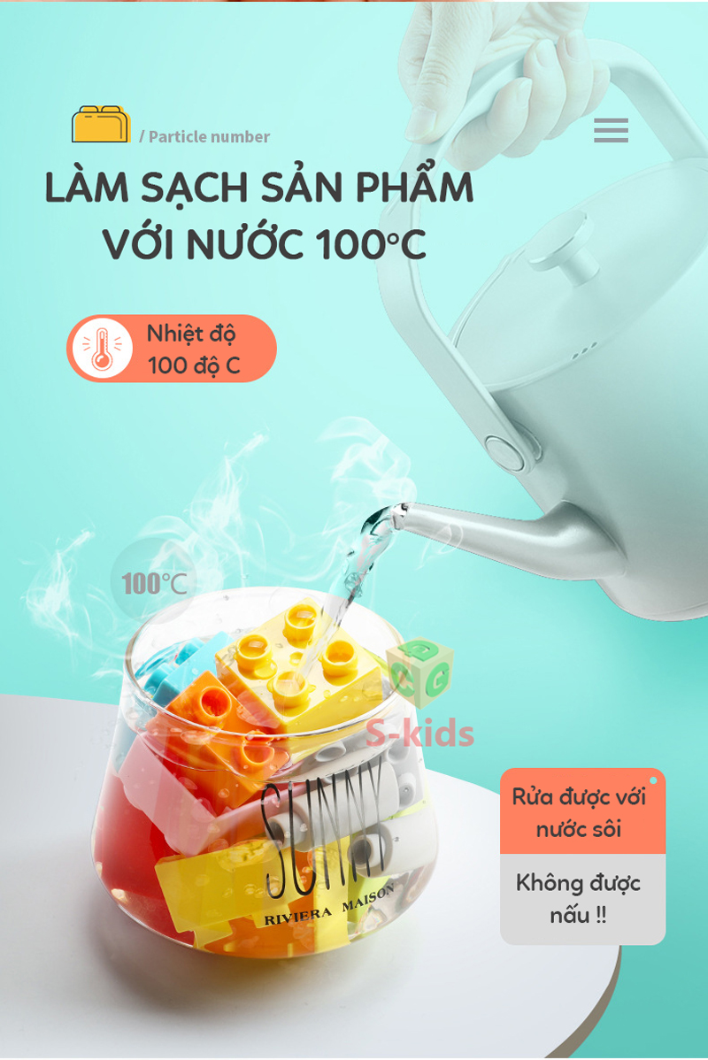 Mô tả Đồ chơi xếp hình cho bé loại to, bộ lắp ghép các khối cỡ lớn bằng nhựa ABS túi 500 gram - 5