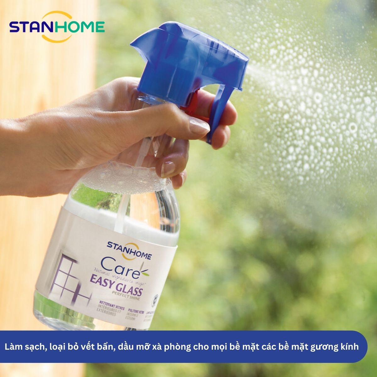 Mô tả Nước Lau Kính Hữu Cơ STANHOME Easy Glass Care Tẩy Ố Gương, Kính Không Để Lại Vệt An Toàn Da Nhạy Cảm 500ML - 4