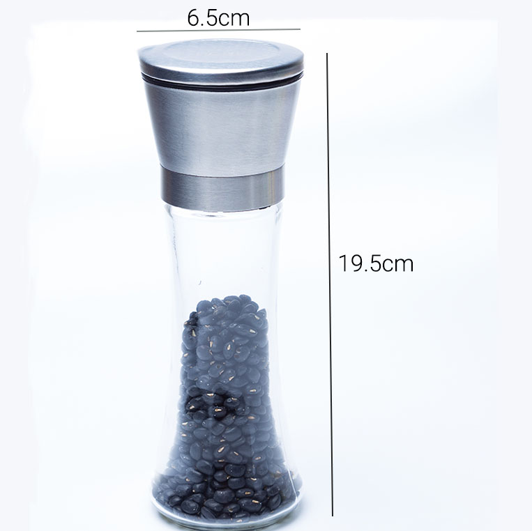 Mô tả Dụng cụ xay tiêu cầm tay thủy tinh nắp inox 304 Hobby Home Decor XT2 - 2