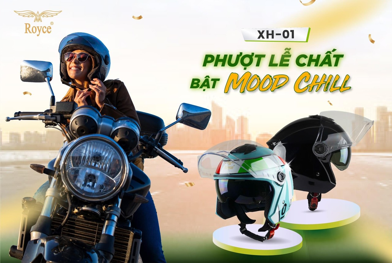 Mô tả Mũ bảo hiểm ¾ đầu 2 kính cao cấp Royal - Royce XH01 – Đủ Size M, L, XL – Hàng chính hãng – Bảo hành 12 tháng - 1