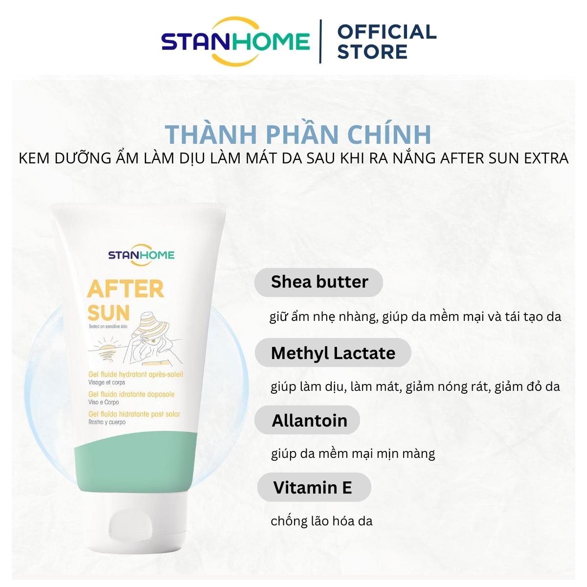 Mô tả Kem Dưỡng Phục Hồi Da Sau Khi Ra Nắng STANHOME After Sun Extra Chống Lão Hóa Da Nhạy Cảm 150ML - 2