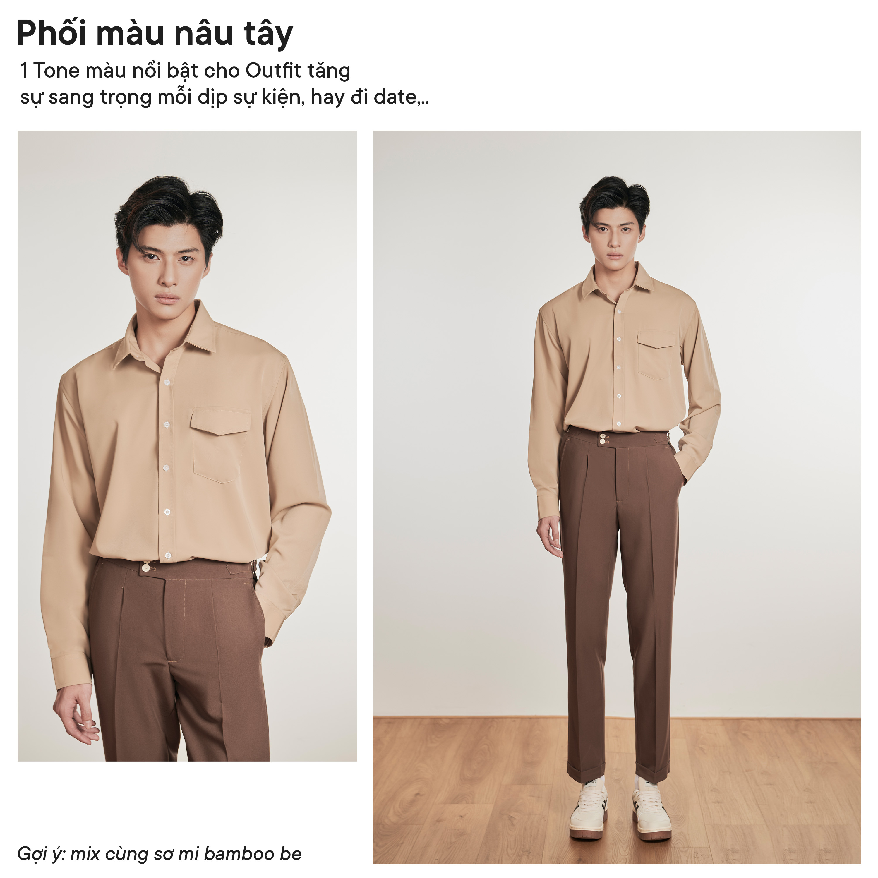 Mô tả Quần âu nam cạp cao JBAGY Sidetab  - điều chỉnh cạp, vải Tuypsi cotton co giãn nhẹ chất lượng cao JA0302 - 10