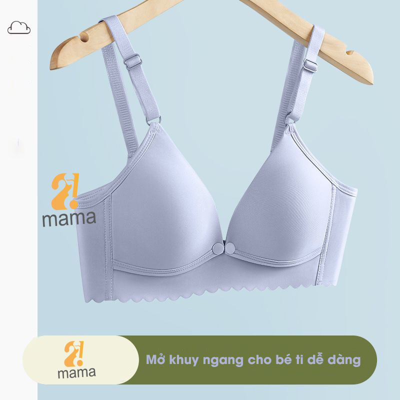 Mô tả Áo lót ngực bầu 2mama cho bé bú, chất liệu su non viền sóng mềm mại, nâng ngực, quyến rũ V185 - 7