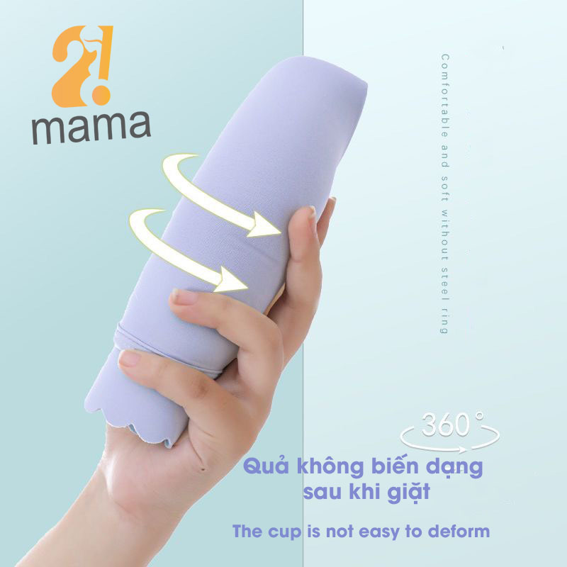 Mô tả Áo lót ngực bầu 2mama cho bé bú, chất liệu su non viền sóng mềm mại, nâng ngực, quyến rũ V185 - 1