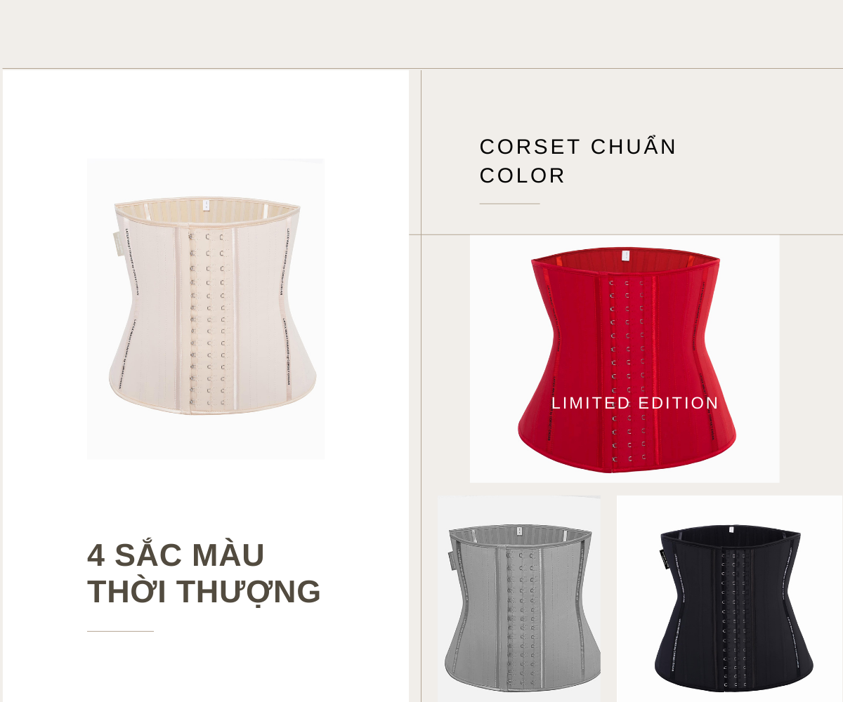 Mô tả Đai nịt bụng giảm mỡ định hình eo thon Latex Corset Chuẩn Luxury truyền thống 25cm - 4