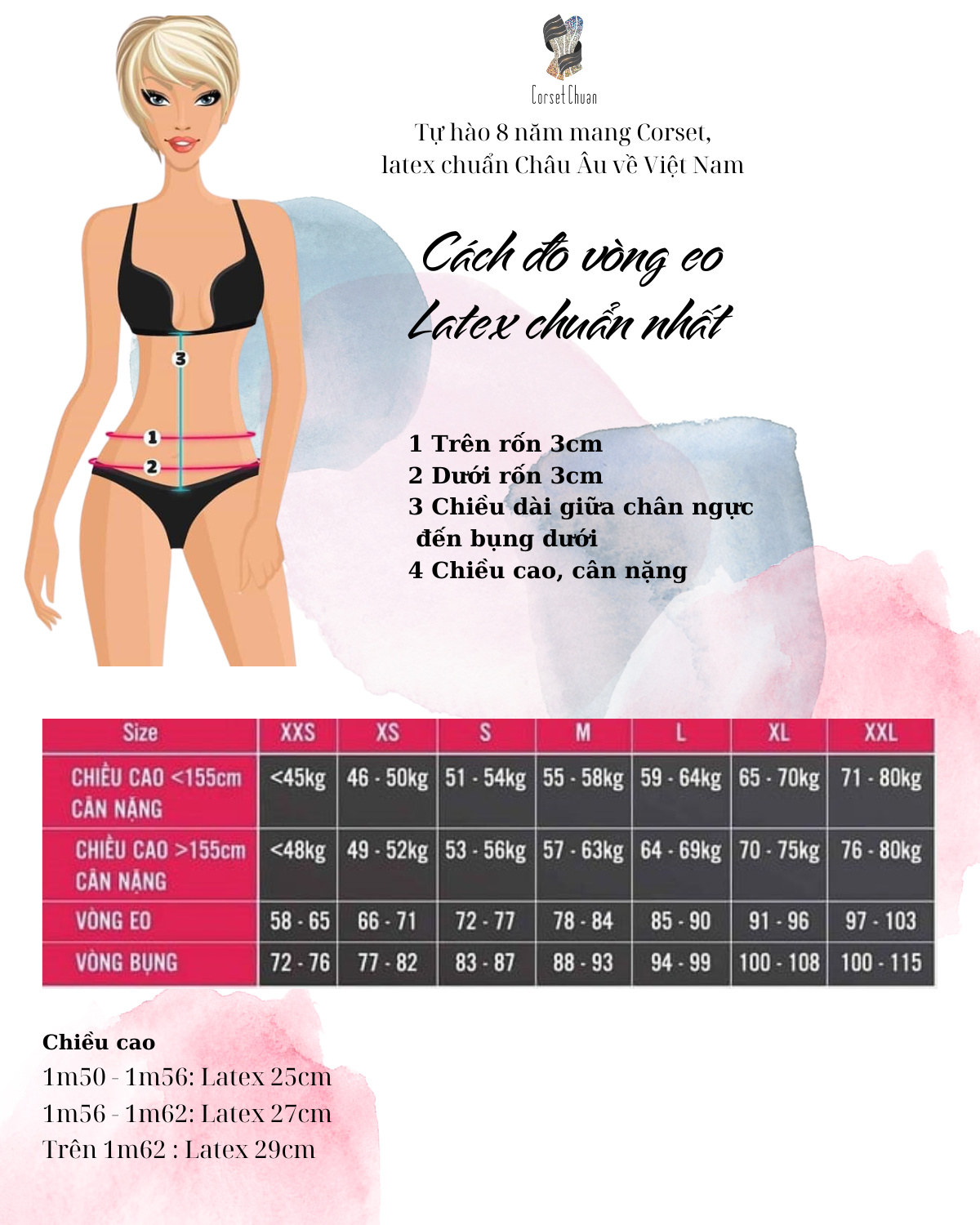 Mô tả Đai nịt bụng giảm mỡ định hình eo thon Latex Corset Chuẩn Luxury truyền thống 25cm - 5