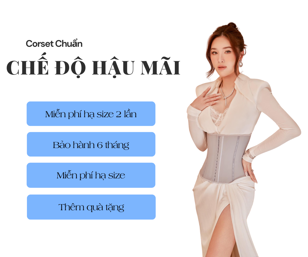 Mô tả Đai nịt bụng giảm mỡ định hình eo thon Latex Corset Chuẩn Luxury truyền thống 25cm - 6