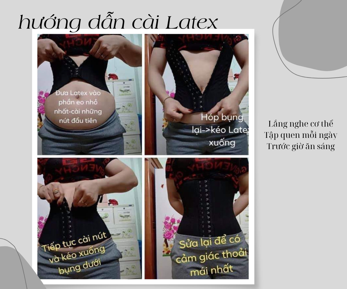 Mô tả Đai nịt bụng giảm mỡ định hình eo thon Latex Corset Chuẩn Luxury truyền thống 25cm - 7
