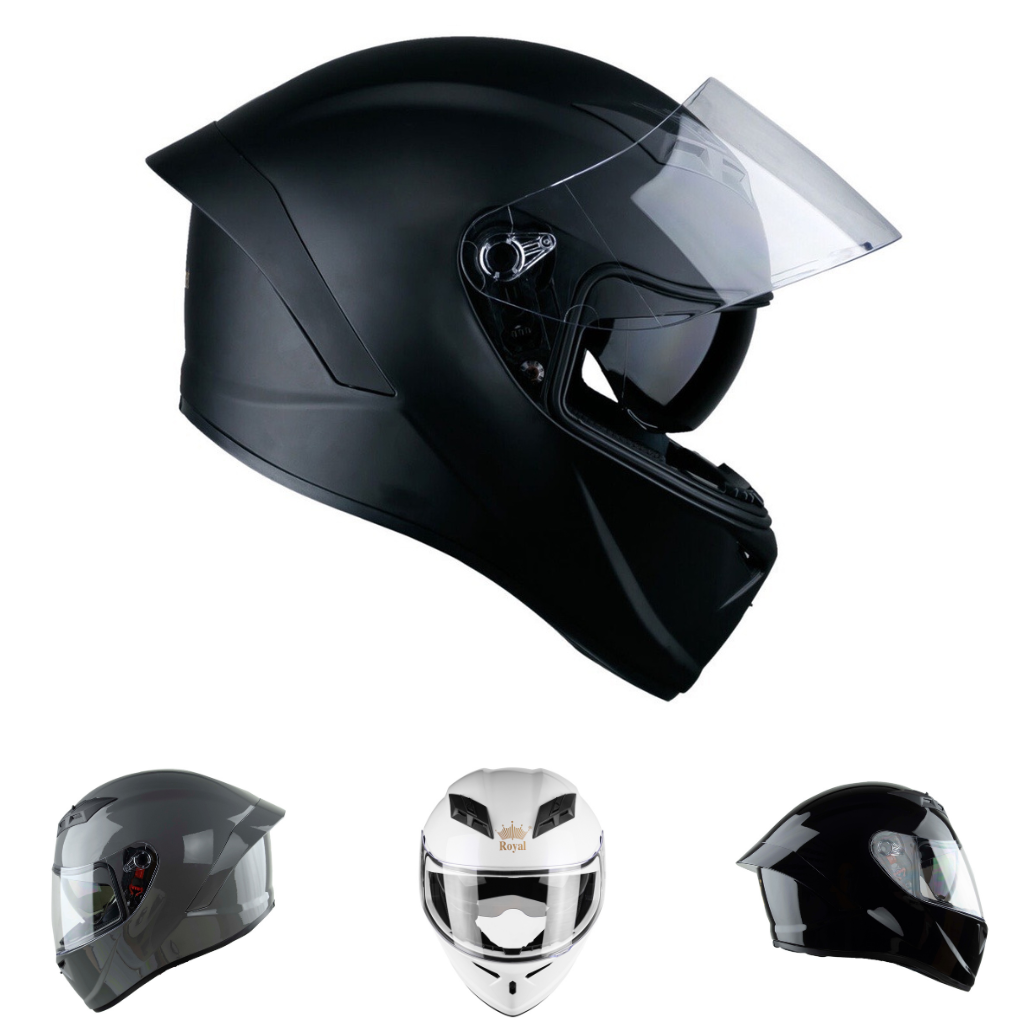Mô tả Mũ Bảo Hiểm Fullface 2 Kính Royal M266 - Hàng Chính Hãng - Bảo Hành 12 Tháng - Có màu Đen - Trắng bóng - Xám xi măng - 1