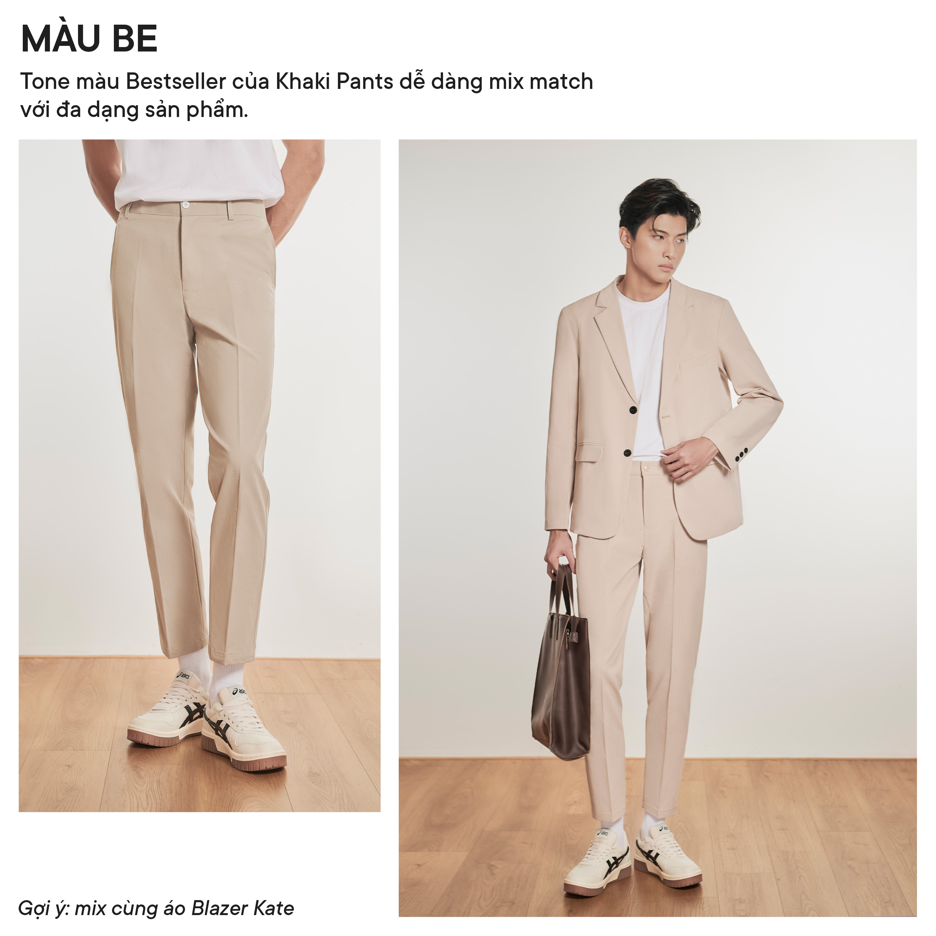 Mô tả Quần kaki nam JBAGY dáng baggy, co giãn cạp chun ẩn tinh tế - JD0103 - 8