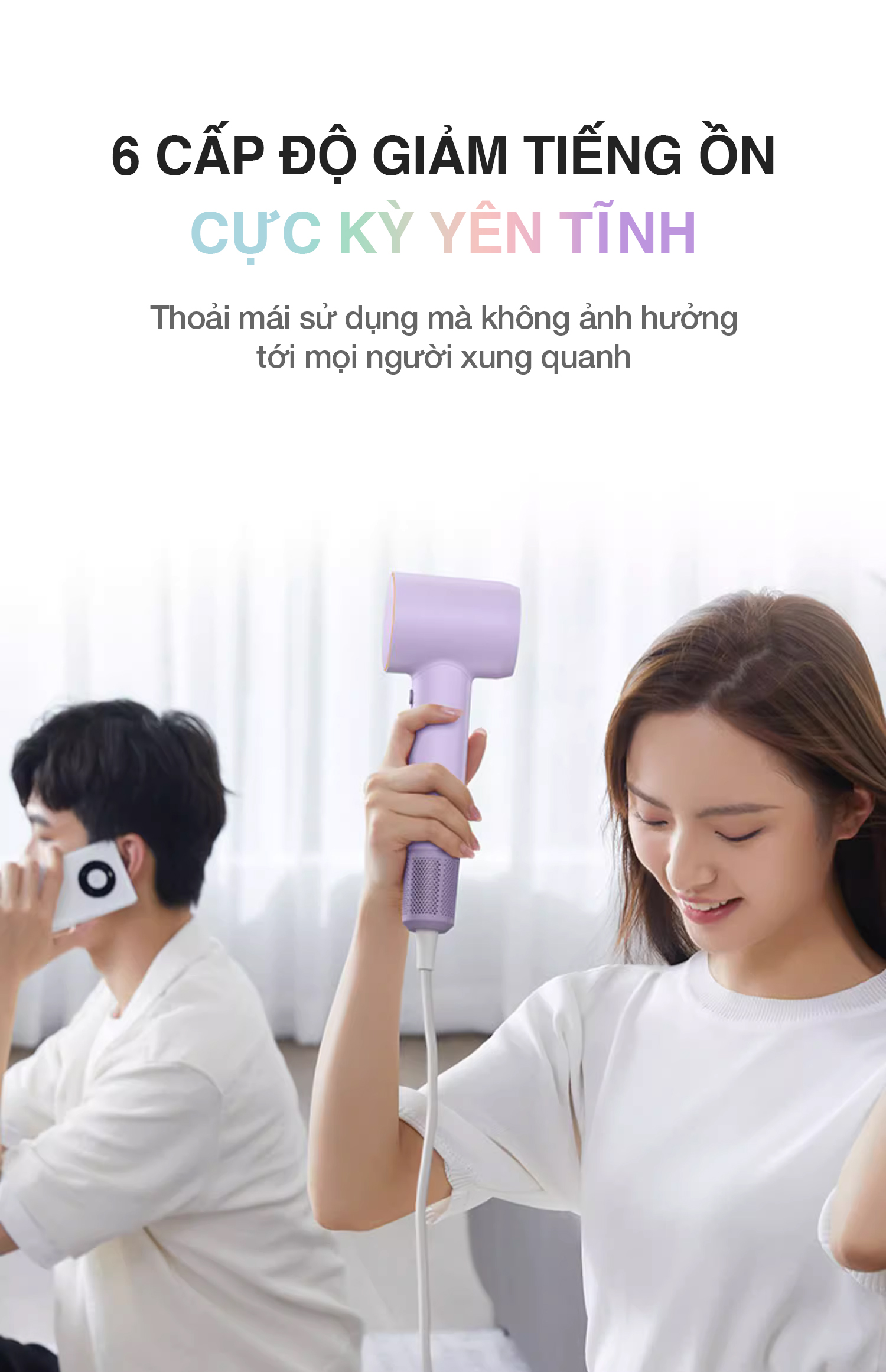 Máy sấy tóc Laifen SE ion âm tốc độ cao, Chip nhiệt AI thông minh