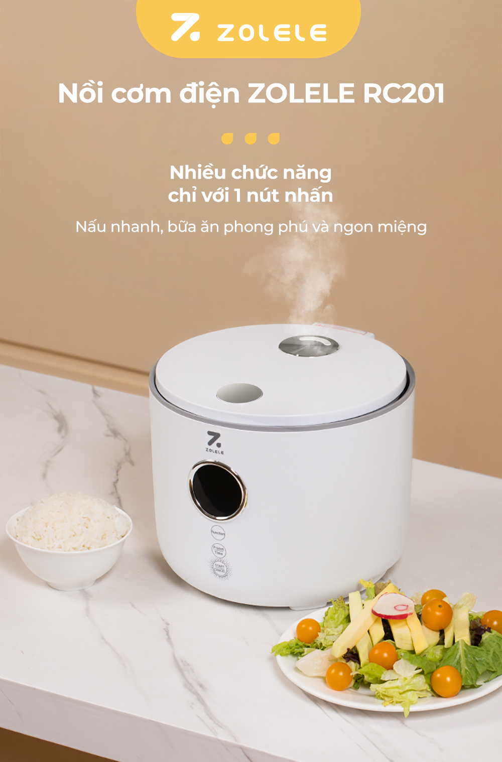 Nồi cơm điện ZOLELE RC201 2L