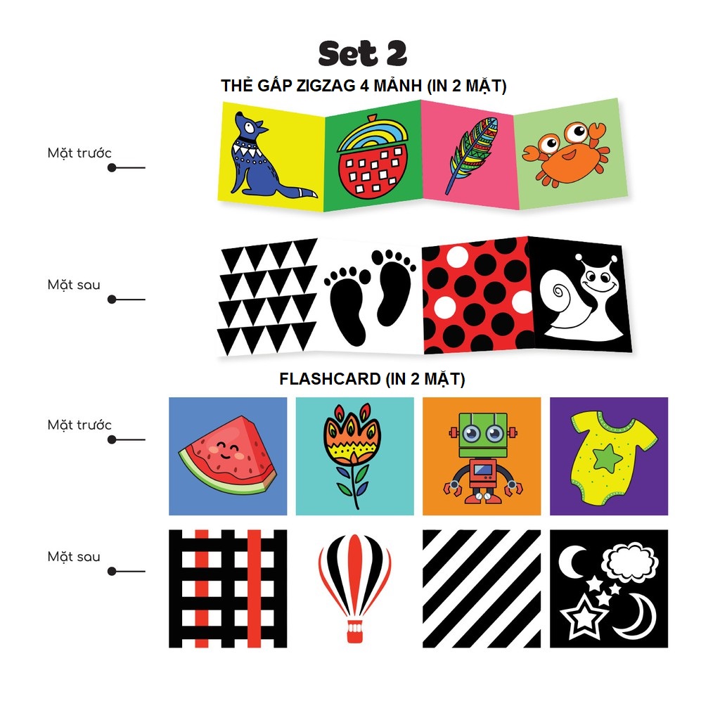 Bộ thẻ Zigzag và Flashcard SET 3