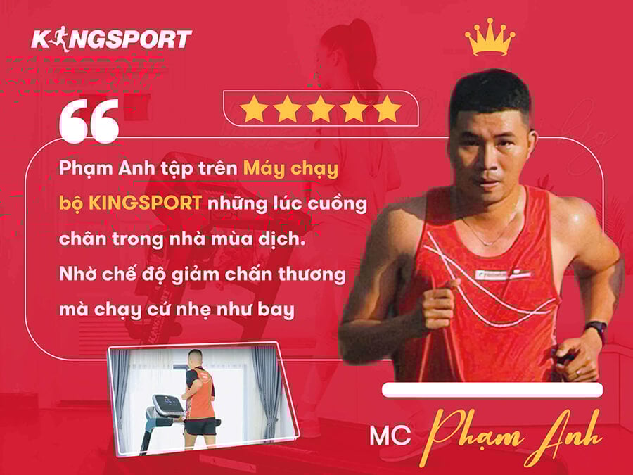 Mô tả Máy chạy bộ KINGSPORT BK-8000 đơn năng,tốc độ tối đa 14km/h,12 chường trình luyện tập - 5