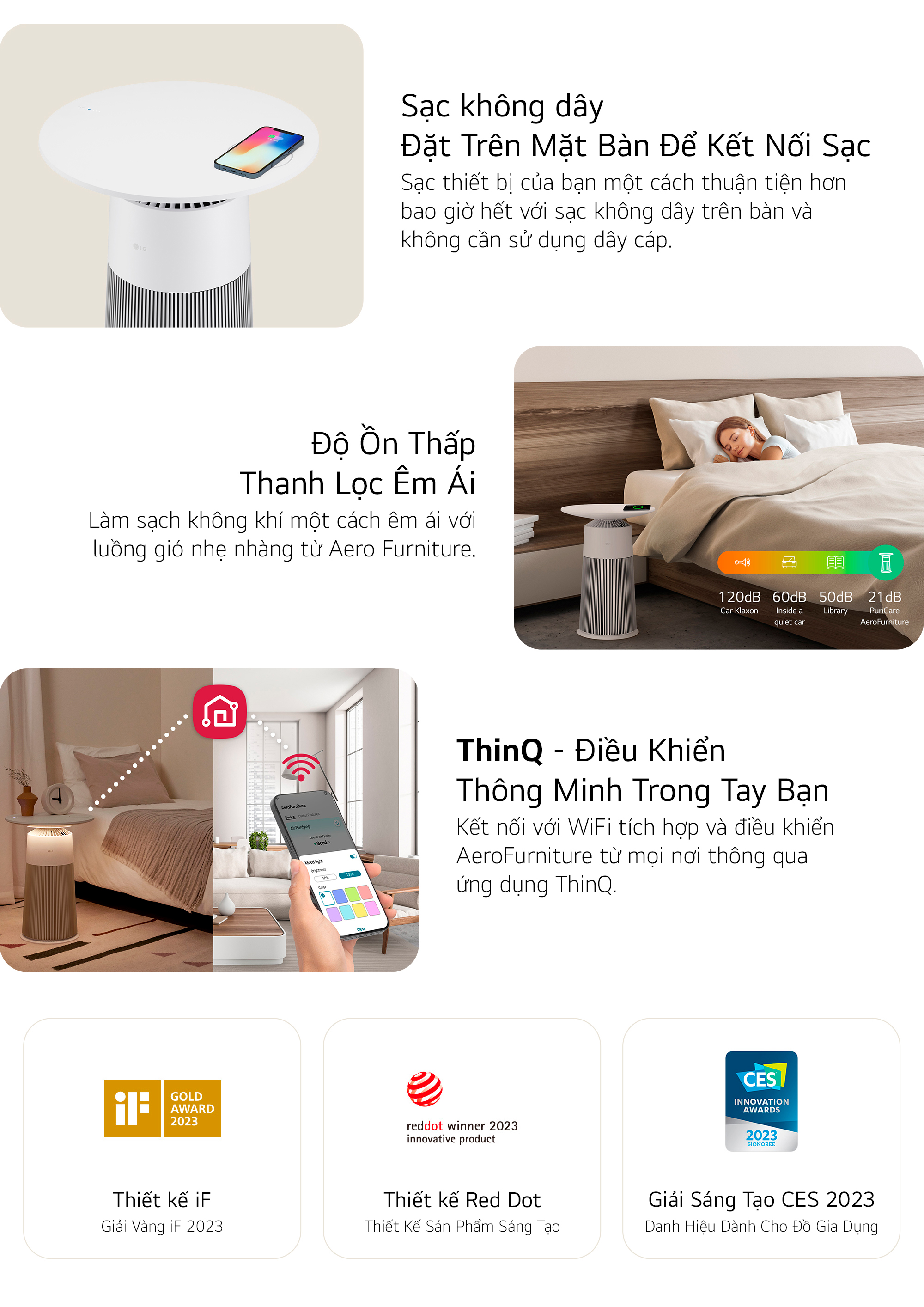 Mô tả Máy lọc không khí LG PuriCare AeroFurniture, lọc bụi mịn PM0.01, kháng khuẩn 99.9% - AS20GP - 5