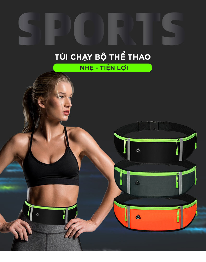 Mô tả Túi Đeo Chạy Bộ Bảo Hành 12 Tháng Đai Chạy Bộ Thể Thao Có Độ Chống Nước Cao Ngăn Đựng Chai Nước Cleacco DCBPQ Boro Sport - 1