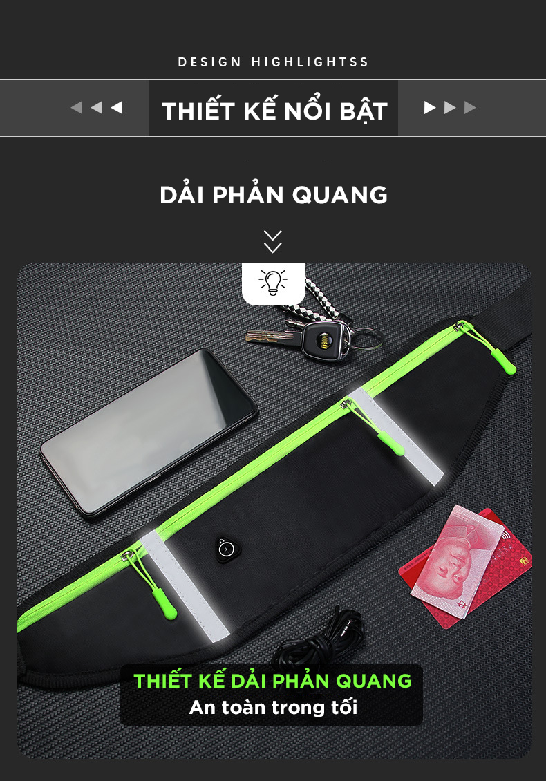 Mô tả Túi Đeo Chạy Bộ Bảo Hành 12 Tháng Đai Chạy Bộ Thể Thao Có Độ Chống Nước Cao Ngăn Đựng Chai Nước Cleacco DCBPQ Boro Sport - 2