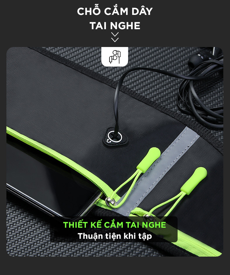Mô tả Túi Đeo Chạy Bộ Bảo Hành 12 Tháng Đai Chạy Bộ Thể Thao Có Độ Chống Nước Cao Ngăn Đựng Chai Nước Cleacco DCBPQ Boro Sport - 4
