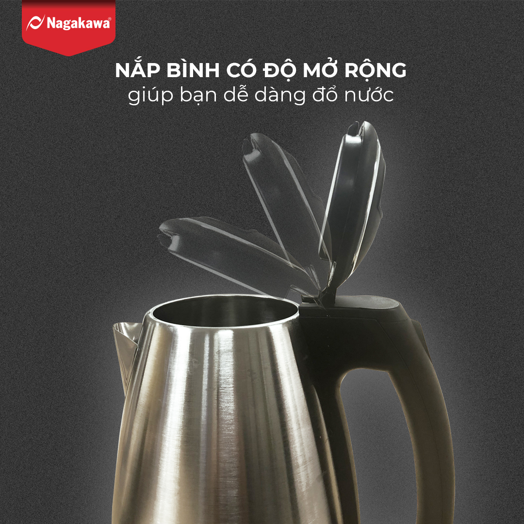 Mô tả Ấm Siêu Tốc NAGAKAWA NAG0308 1.8l (1.8 Lít)  Bảo Hành 12 Tháng - 4