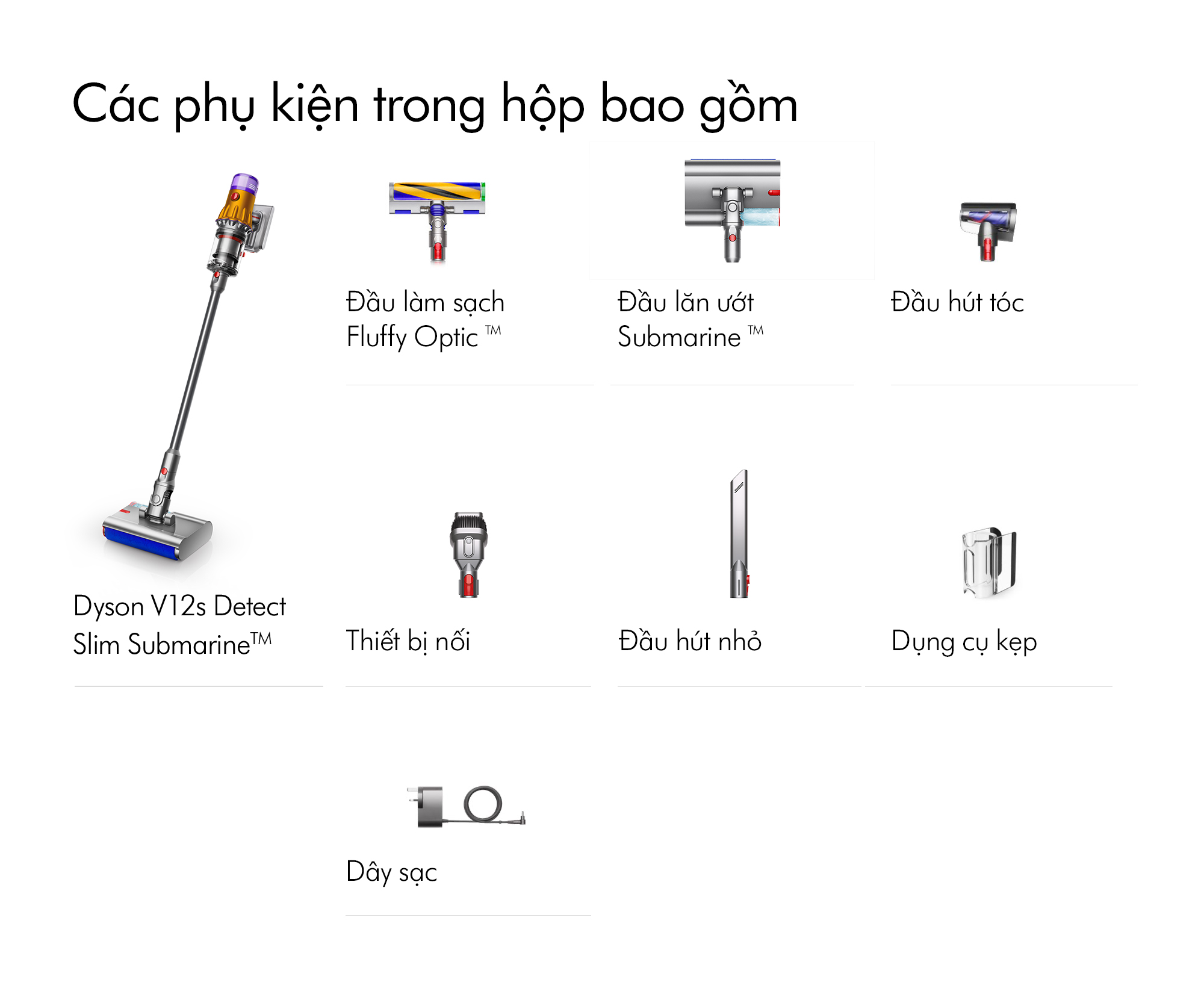Mô tả Máy hút bụi lau nhà không dây Dyson V12 s Detect ™ Slim Submarine​ - 3