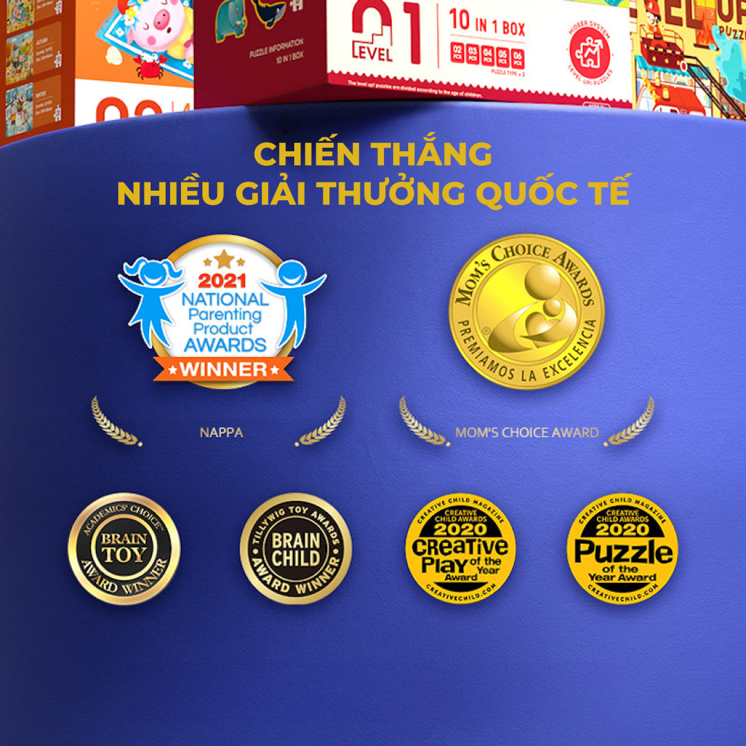 Mô tả Bộ xếp hình 8 cấp độ cho bé Mideer Level Up Puzzle chính hãng đồ chơi giáo dục trẻ em thông minh - 3