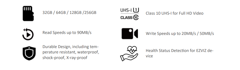 Mô tả Thẻ nhớ Micro SD EZVIZ 64GB/ 128GB Tốc Độ Cao Cho Camera, Điện Thoại Chính Hãng - 1