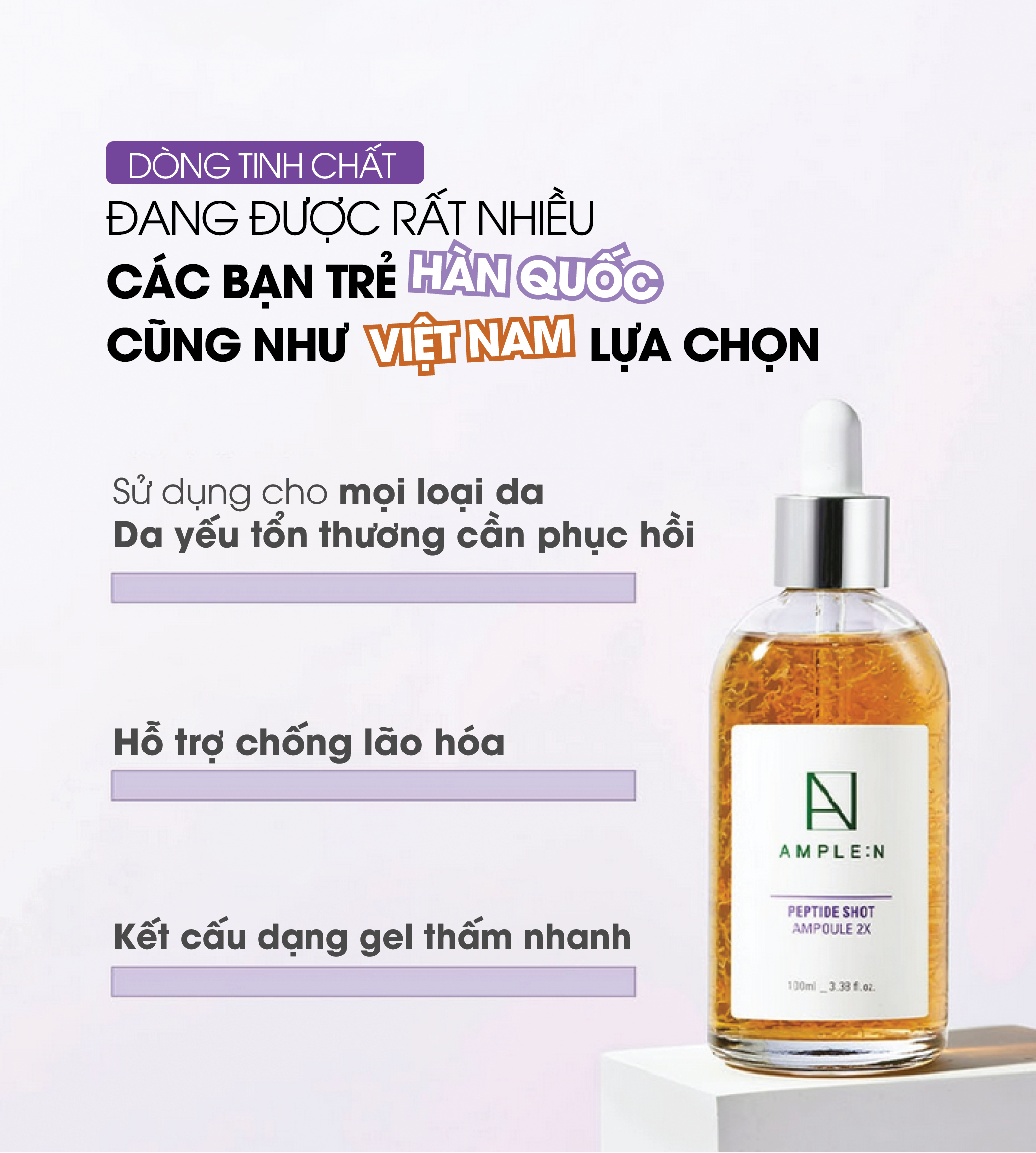 Mô tả Tinh Chất Chống Lão Hóa AMPLE:N Peptide Shot Ampoule 2X 100ML - 3