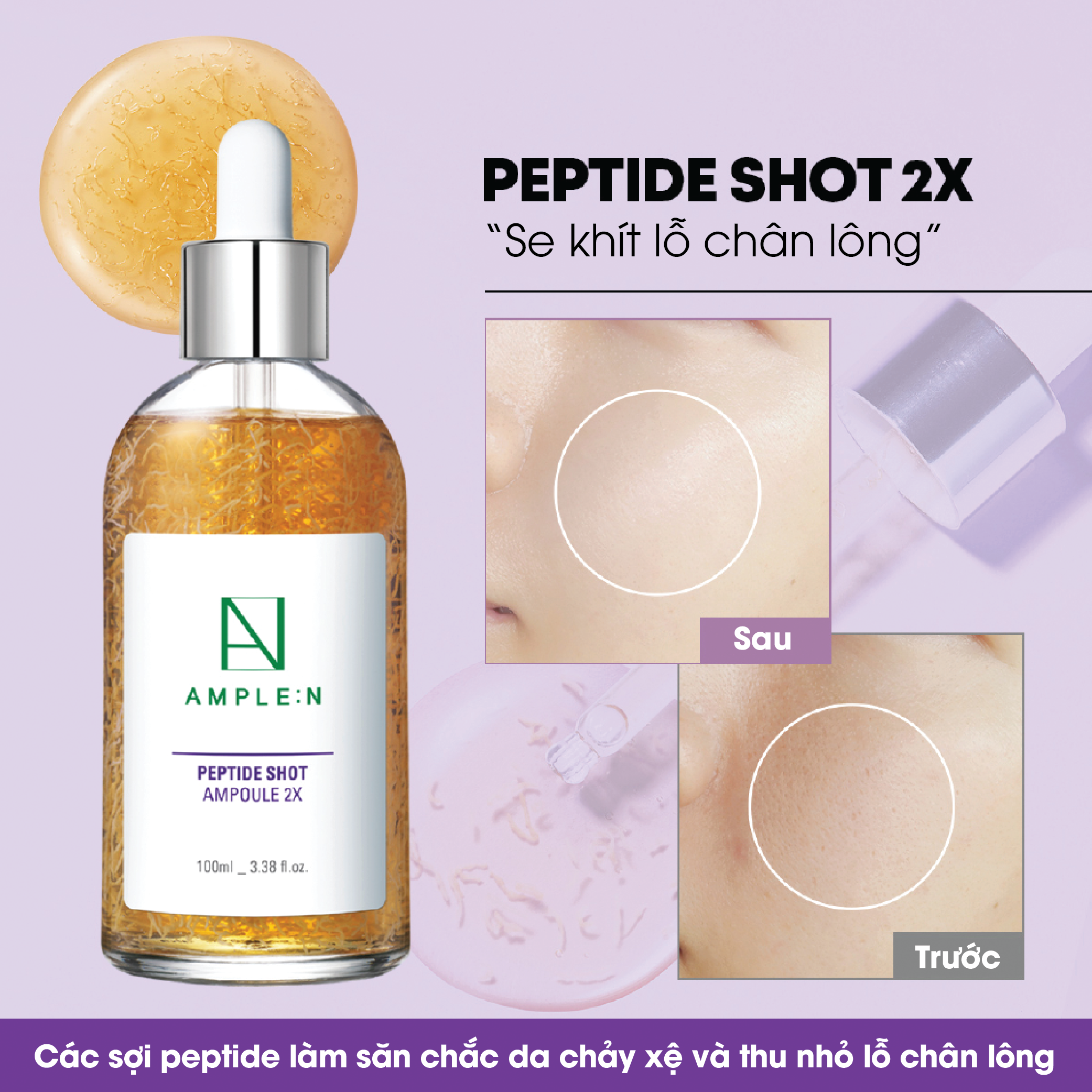 Mô tả Tinh Chất Chống Lão Hóa AMPLE:N Peptide Shot Ampoule 2X 100ML - 5