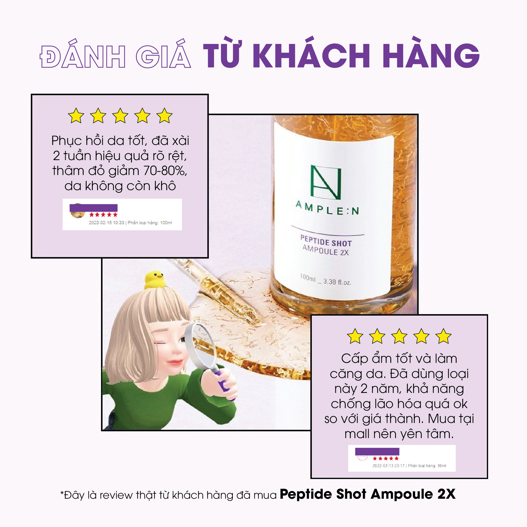 Mô tả Tinh Chất Chống Lão Hóa AMPLE:N Peptide Shot Ampoule 2X 100ML - 11