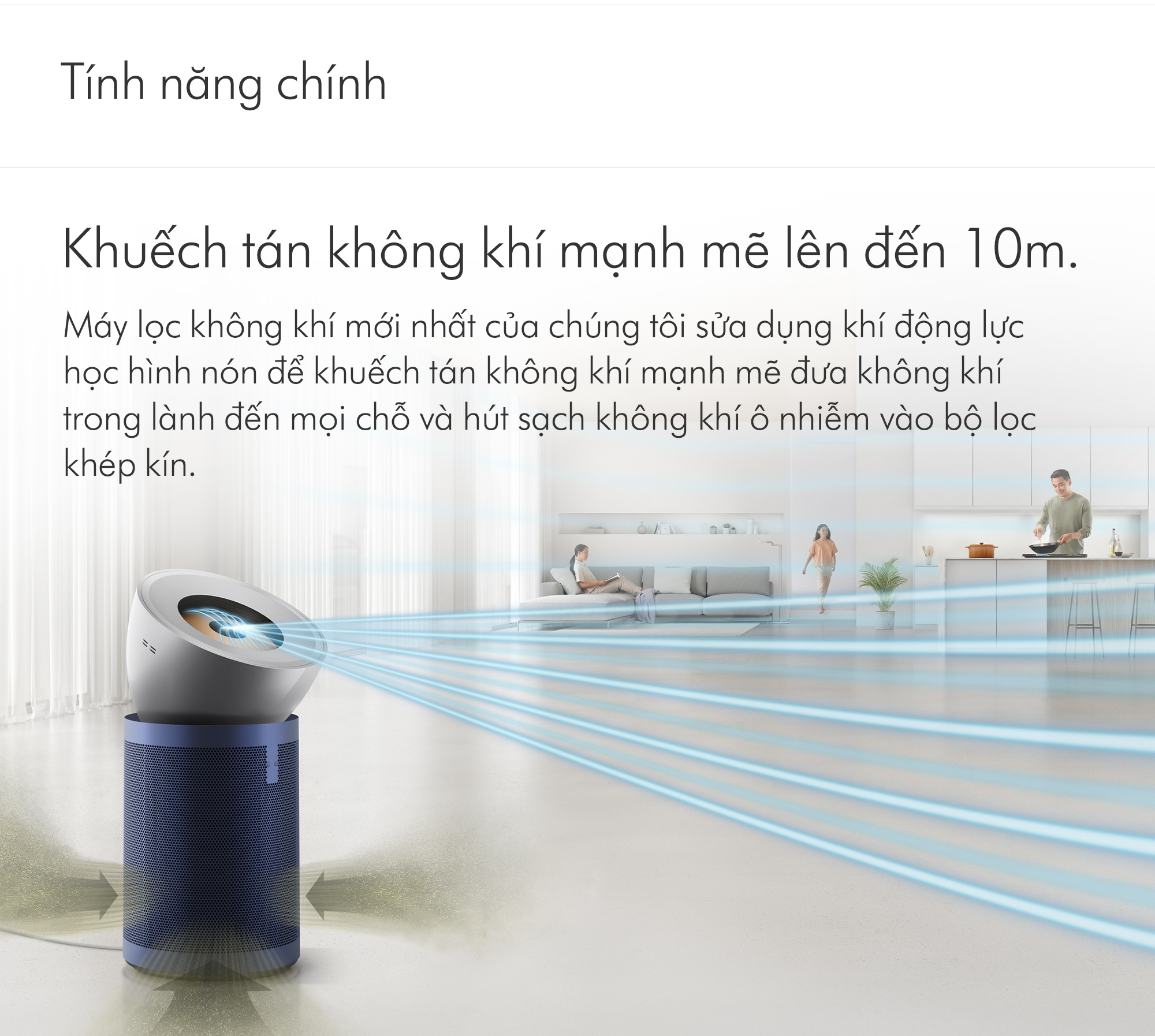 Mô tả Máy lọc không khí Dyson Purifier Big + Quiet Formaldehyde BP03 (Xám Trắng Xanh Phổ) - 5