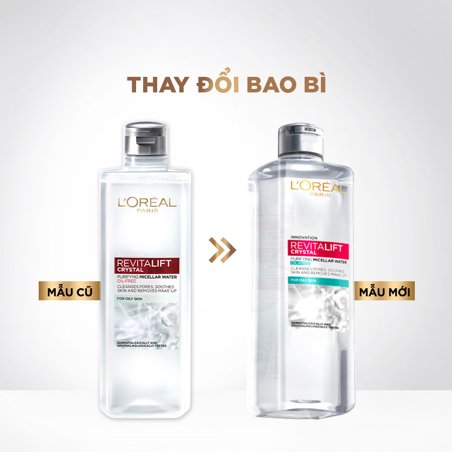 Mô tả Nước tẩy trang và làm sạch sâu 3-in-1 L'Oreal Paris  Micellar Water 400ml - 1