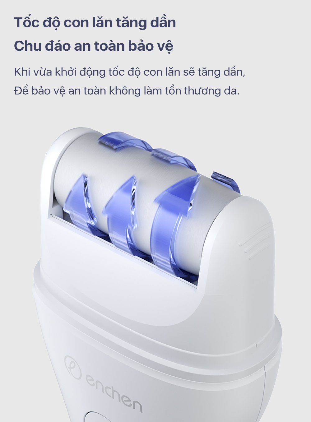 Mô tả Máy tẩy vết chai chân Enchen Rock chà và làm mịn chăm sóc gót chân - 7