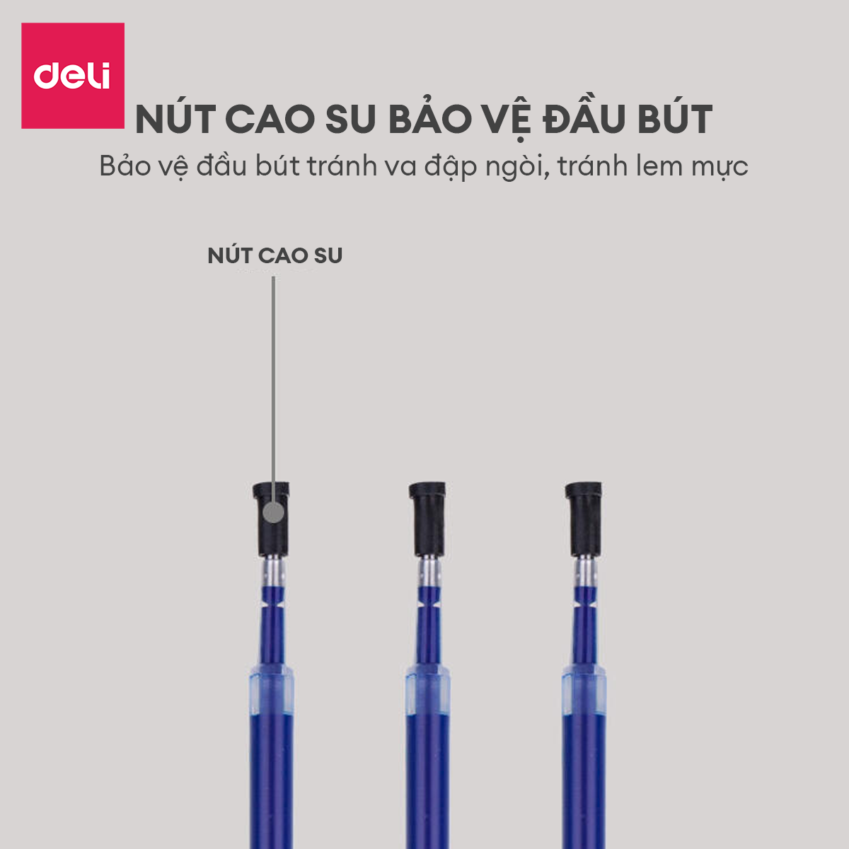 Mô tả Combo 10 20 ruột bút gel Deli 0.5mm dùng cho bút bi nước A575/A057B/S101 lâu hết mực không gai khi viết mực trơn tru - 2