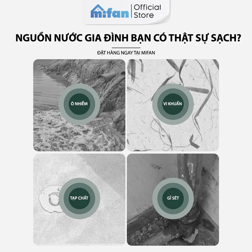 Nước sinh hoạt nhiễm cặn bẩn, canxi