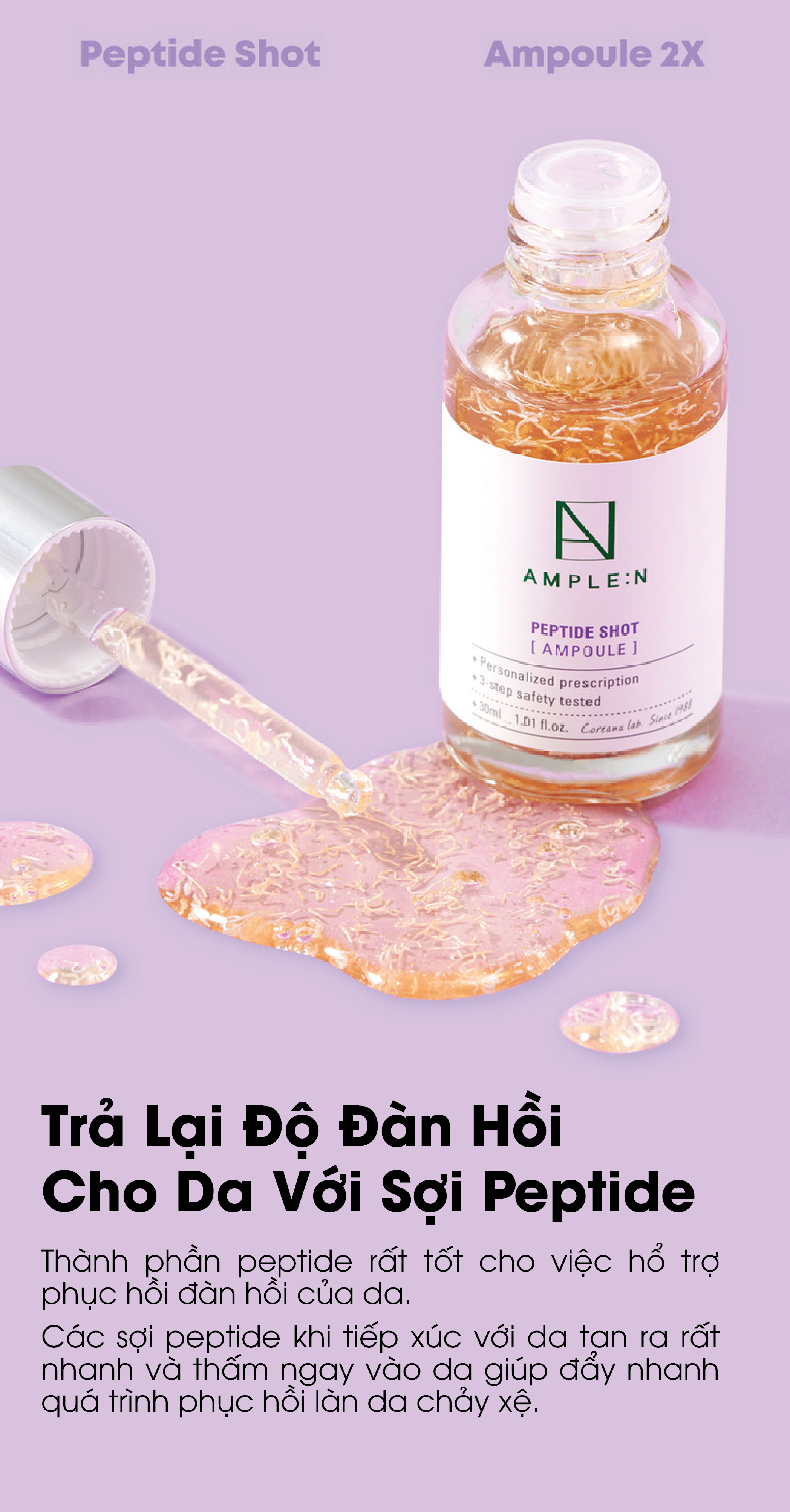 Mô tả Tinh Chất Dưỡng Trắng, Chống Lão Hóa AMPLE:N Peptide Shot Ampoule - 3