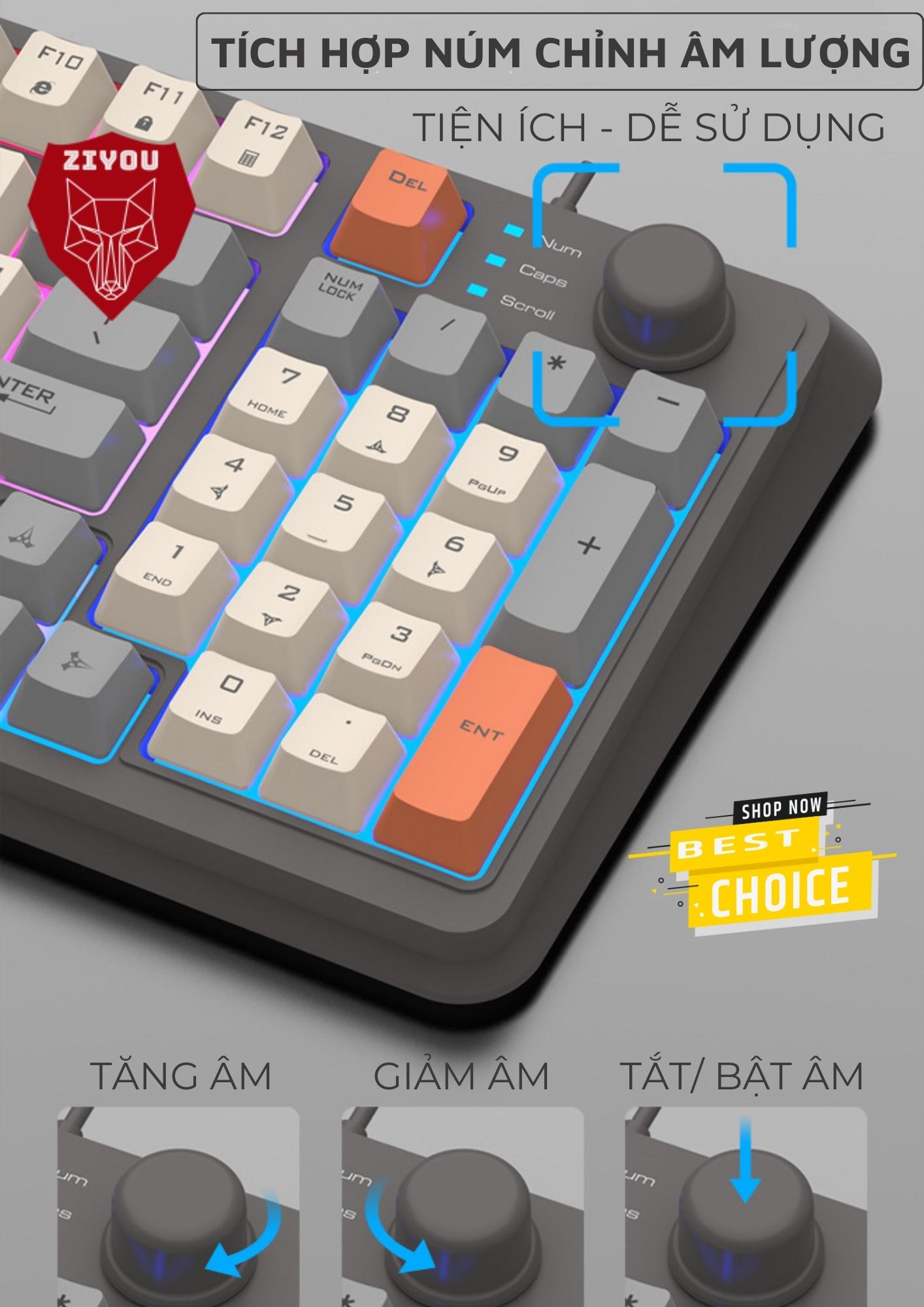 Mô tả Bàn Phím Máy Tính Giả Cơ Gaming K82 LED LIGHT 7 Màu Cực Đẹp Gõ Cực Đã Dùng Chơi Game, Văn Phòng - 9