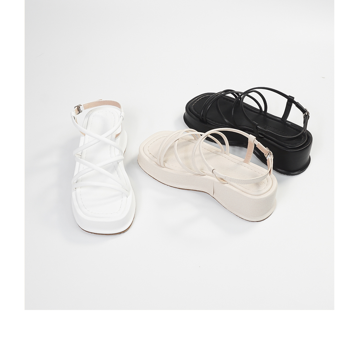 Mô tả Erosska - Giày sandal nữ đế xuồng phối dây quai mảnh thiết kế basic màu nude cao 6cm - SB014 - 2