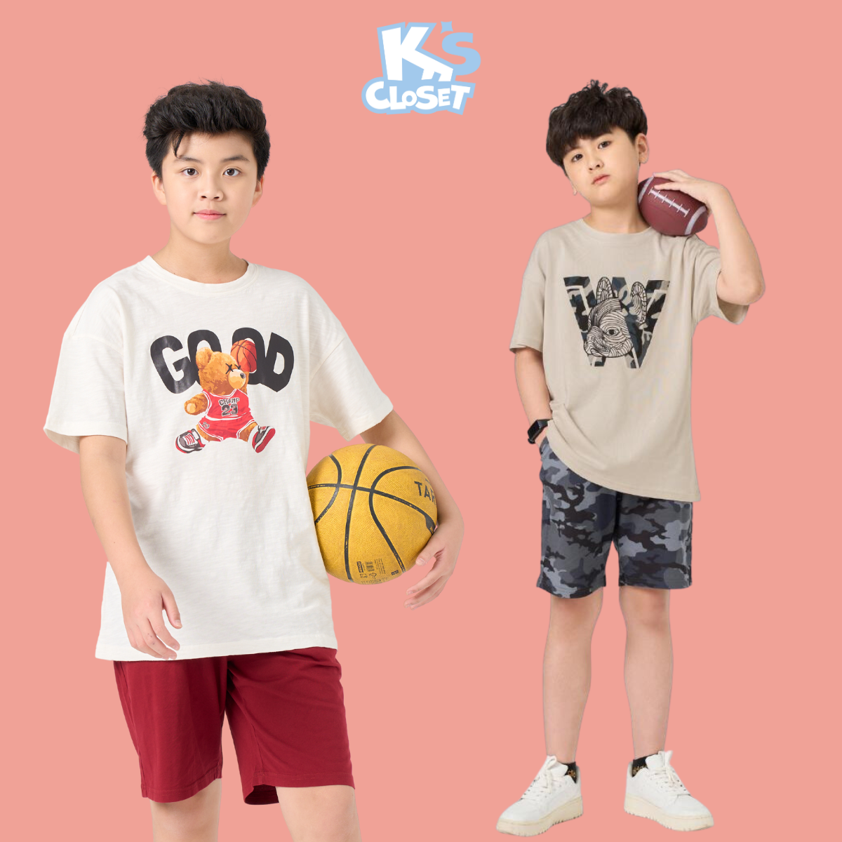 Mô tả Bộ Quần Áo Cộc Tay K's Closet Cho Bé Trai Và Bé Gái (10 - 60kg)   KT27THS/ E084ONS / E060TWS / KT47THS, E021FIS - 1