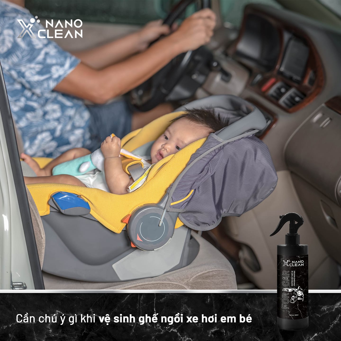 Mô tả Chai xịt diệt khuẩn khử mùi xe ô tô, khử mùi xe hơi Nano Xclean For Car 500ml-Khử mùi Say xe, Hải Sản, Ẩm mốc - 7